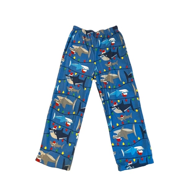 Up Late Shark Christmas Pajama Pants Boys Size‎ Medium (6-8) Flame Resistant - Picture 3 of 5